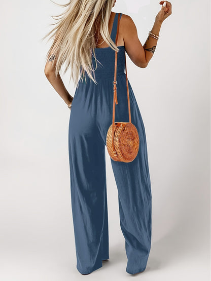 Combinaison élégante à jambes larges pour femme – Style décontracté chic printemps/été