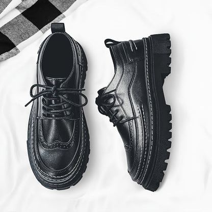 Vintage Derby-Herrenschuhe mit dicker Sohle – eleganter urbaner Stil für Hochzeit und Alltag
