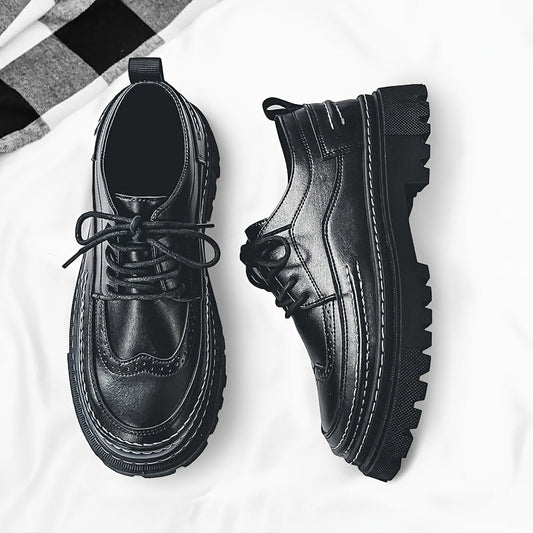 Chaussures Derby Homme Vintage à Semelle Épaisse – Style Urbain Élégant pour Mariage et Quotidien