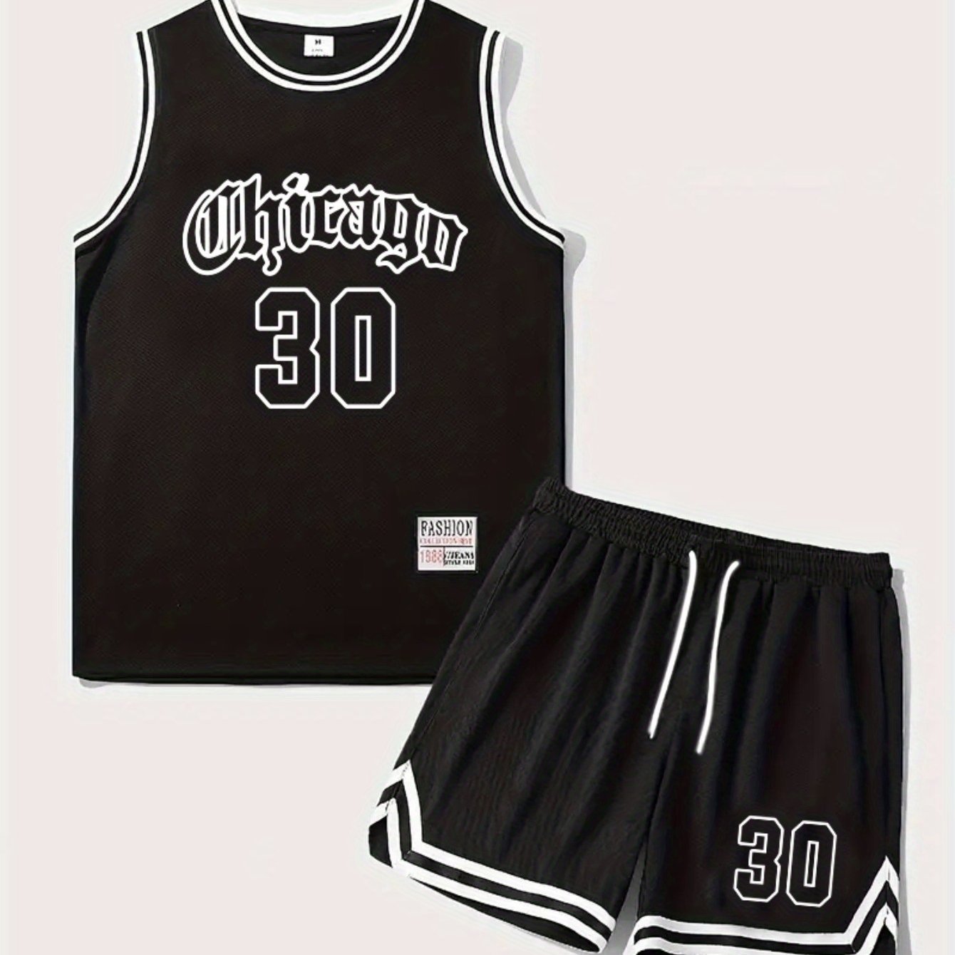 Ensemble Débardeur et Short de Basketball Style Chicago pour Homme - Look Sportif Urbain