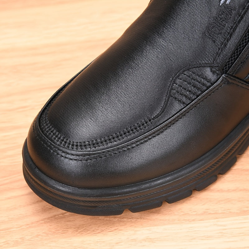 Bottes courtes homme fourrées marron foncé antidérapantes