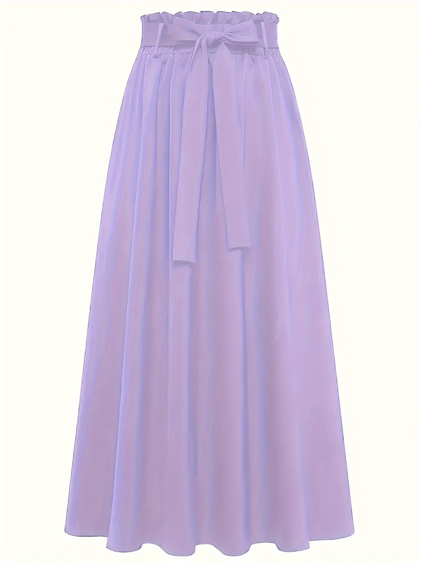 Jupe longue taille haute style paperbag femme élégante et décontractée