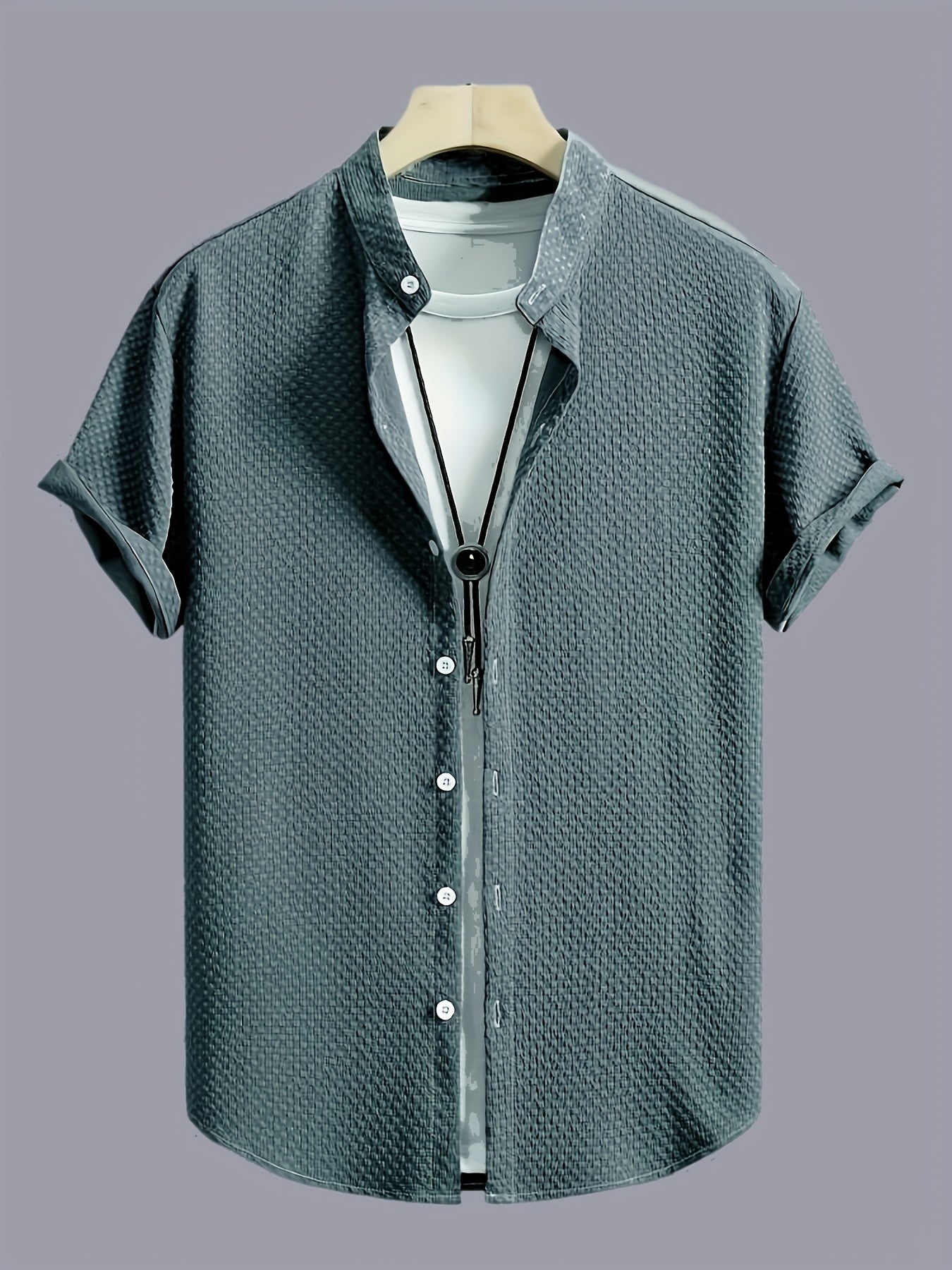 Camicia casual uomo maniche corte stile estivo – tendenza urbana e versatile