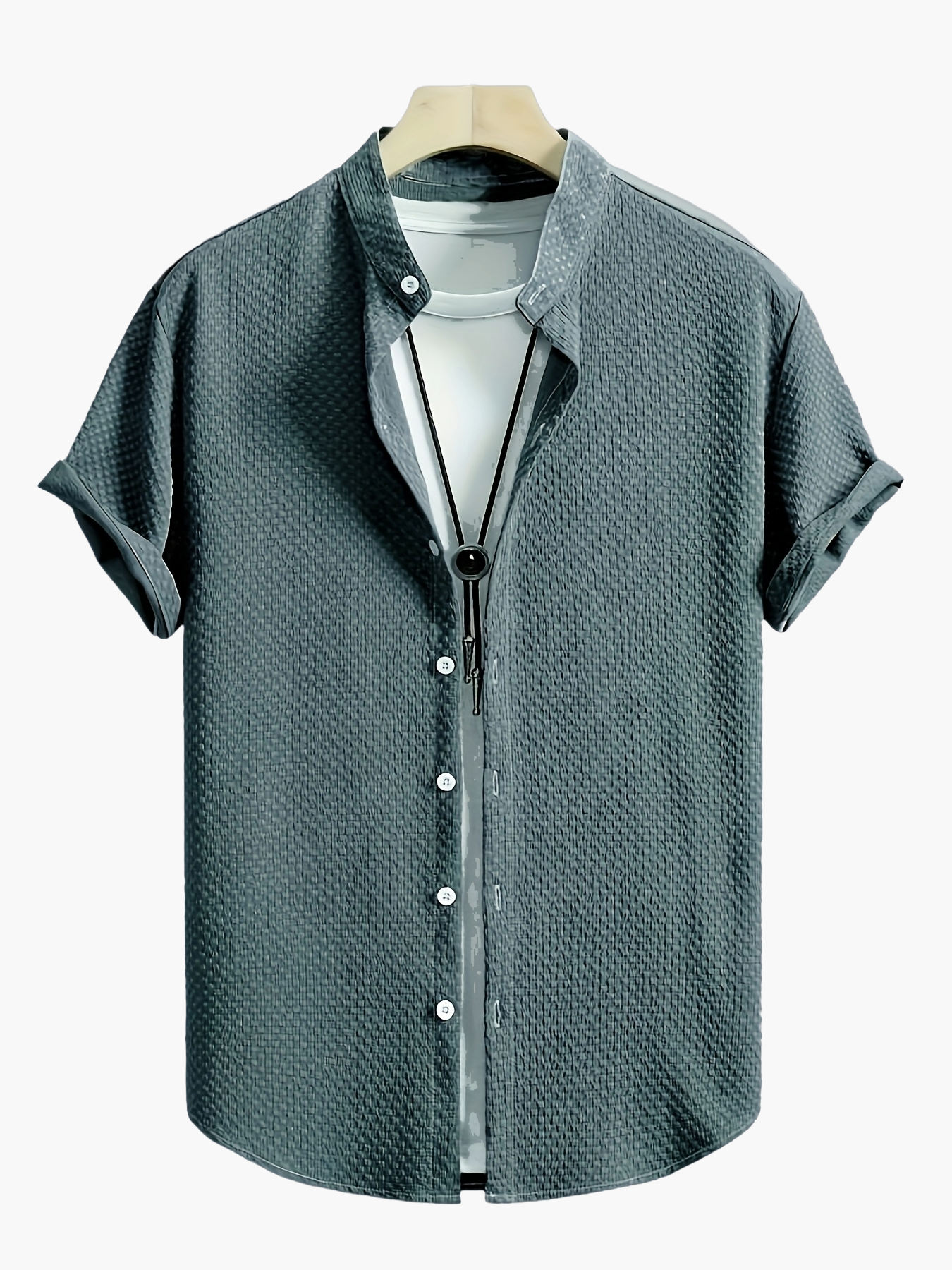Camicia casual uomo maniche corte stile estivo – tendenza urbana e versatile