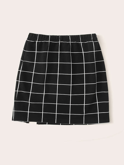 Ensemble Femme Chic à Carreaux Style Épaule Dénudée – Idéal Printemps Été