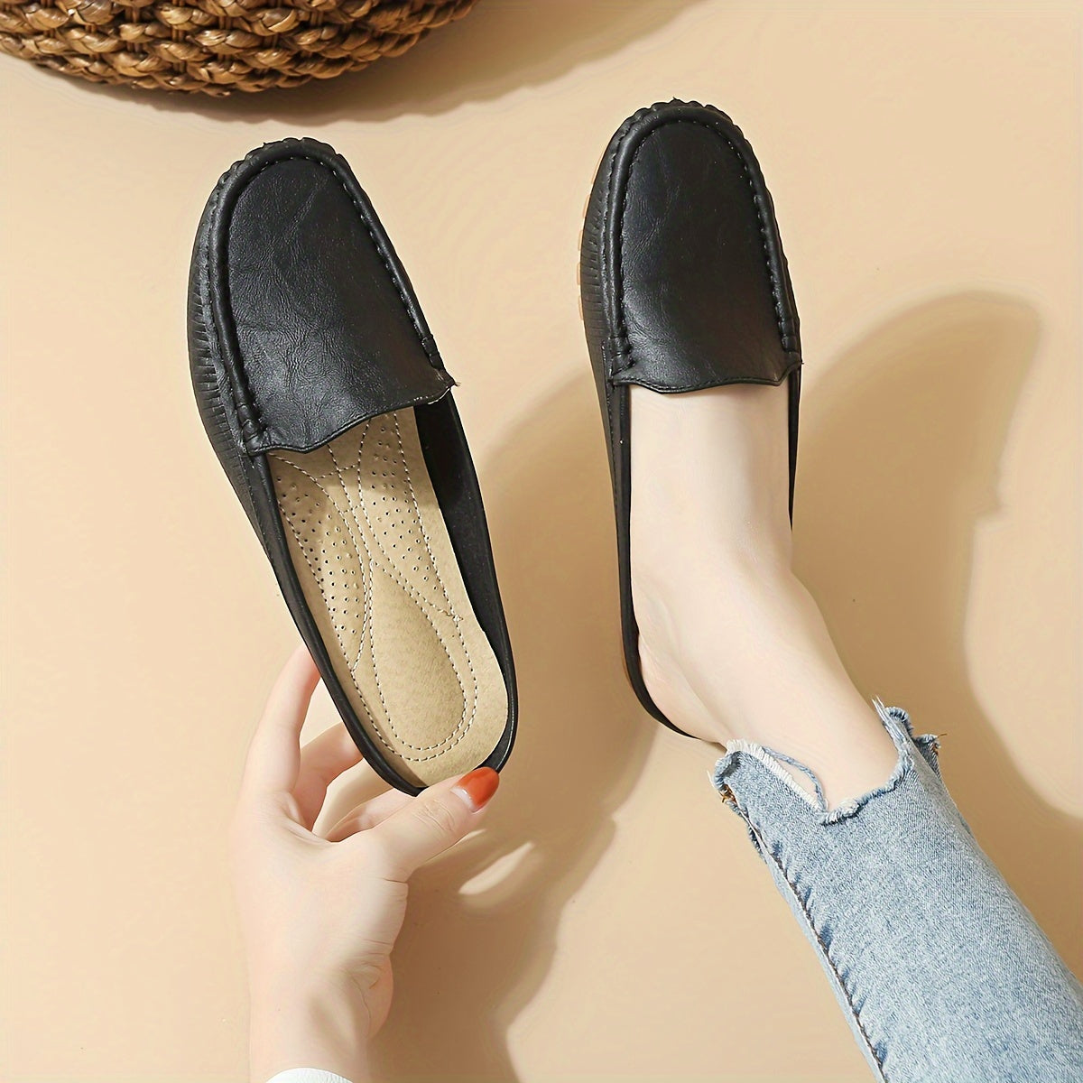 Casual mocassins dames preppy stijl voor dagelijks gebruik