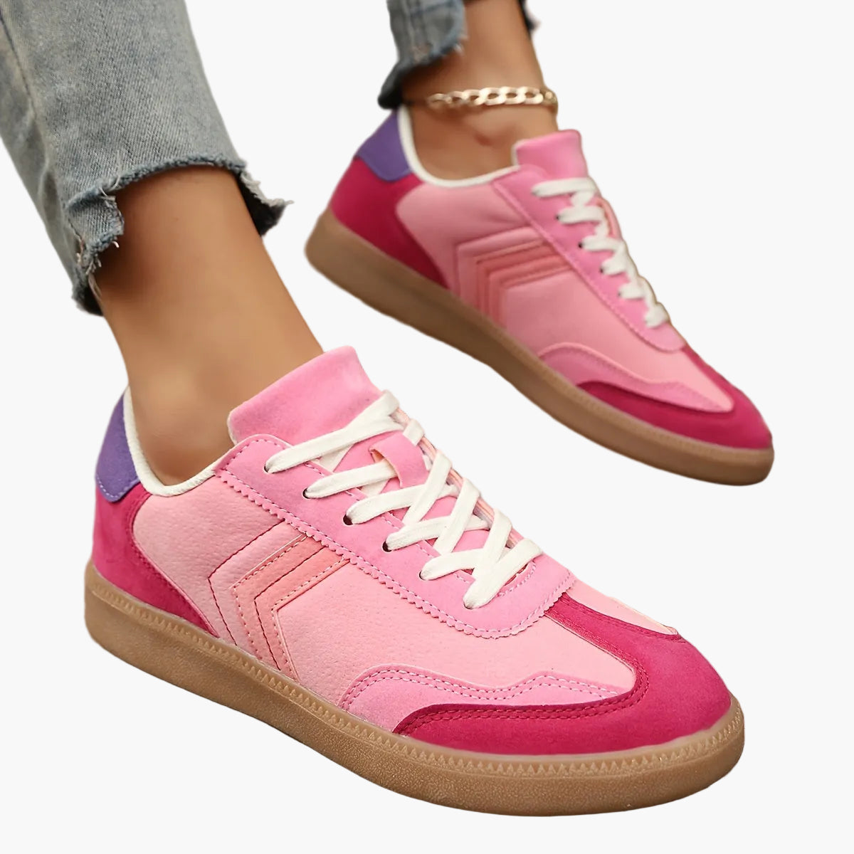 Baskets décontractées pour femme style rétro urbain