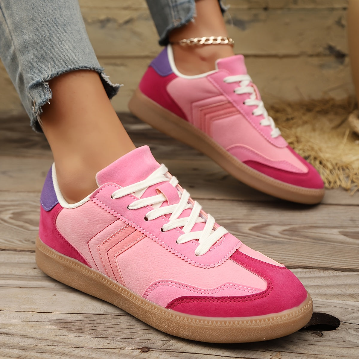 Baskets décontractées pour femme style rétro urbain