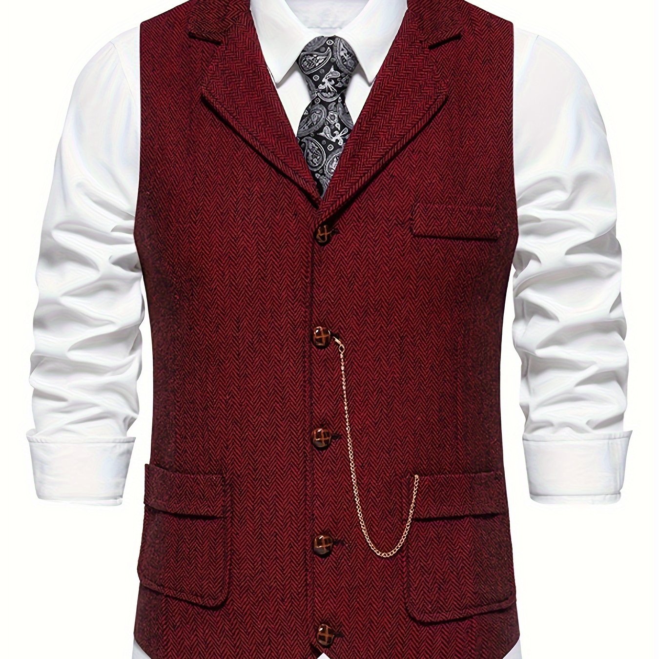 Chaleco Hombre Elegante Estilo Vintage para Atuendo Formal o Casual