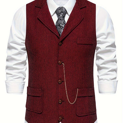 Chaleco Hombre Elegante Estilo Vintage para Atuendo Formal o Casual