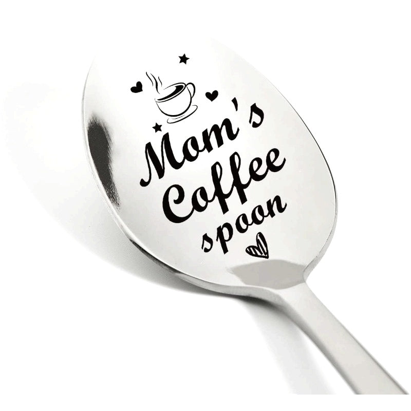 Cucchiaino da caffè personalizzato per donna - Stile regalo festa della mamma - Incisione "Mom's Coffee Spoon"