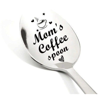 Cucchiaino da caffè personalizzato per donna - Stile regalo festa della mamma - Incisione "Mom's Coffee Spoon"