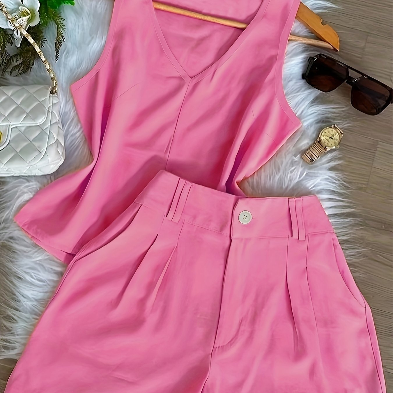 Ensemble Débardeur et Short Femme Style Décontracté Chic Été