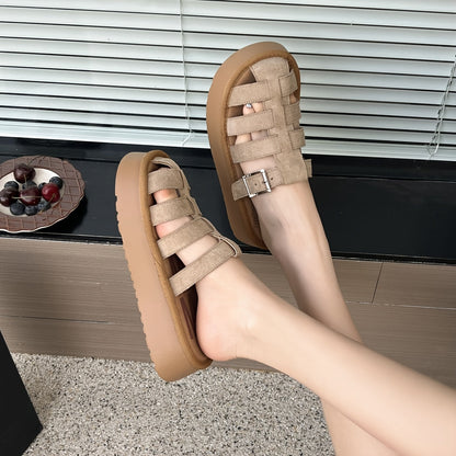 Sandales Femme Style Pêcheur à Plateforme Moderne – Tendance Décontractée et Élégante