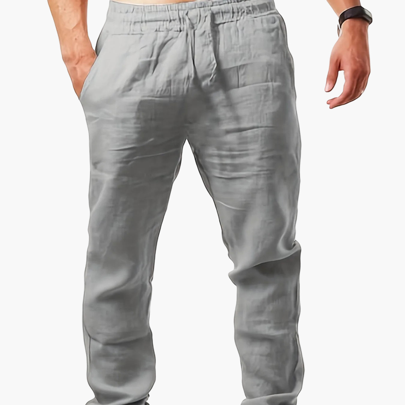 Pantalon décontracté homme style jogging à jambes droites pour l'été
