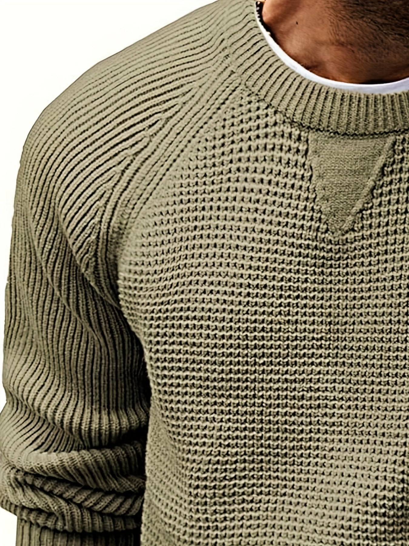 Men's vintage style round neck sweater – Casual pullover for all seasons