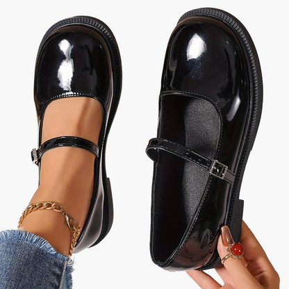 Damskie buty Mary Jane w stylu preppy z paskiem, idealne na co dzień i na czas wolny