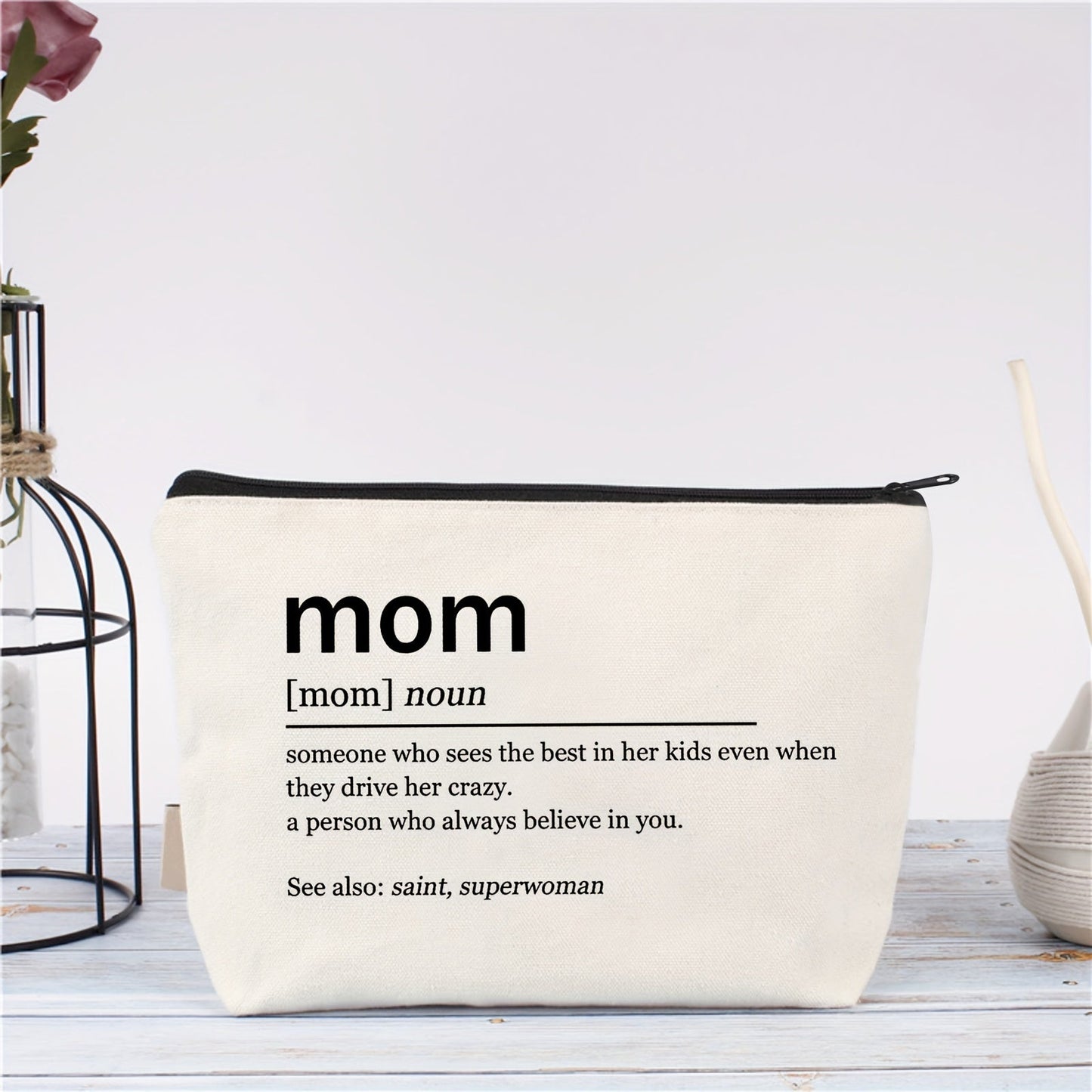 Trousse da trucco donna con citazione mamma stile dizionario regalo originale festa della mamma