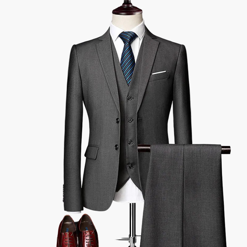 Costume Homme 3 Pièces Coupe Moderne pour Mariage et Affaires
