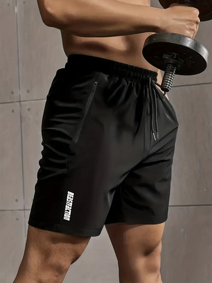 Short de sport pour homme style fitness avec poches zippées - Idéal entraînement et gym