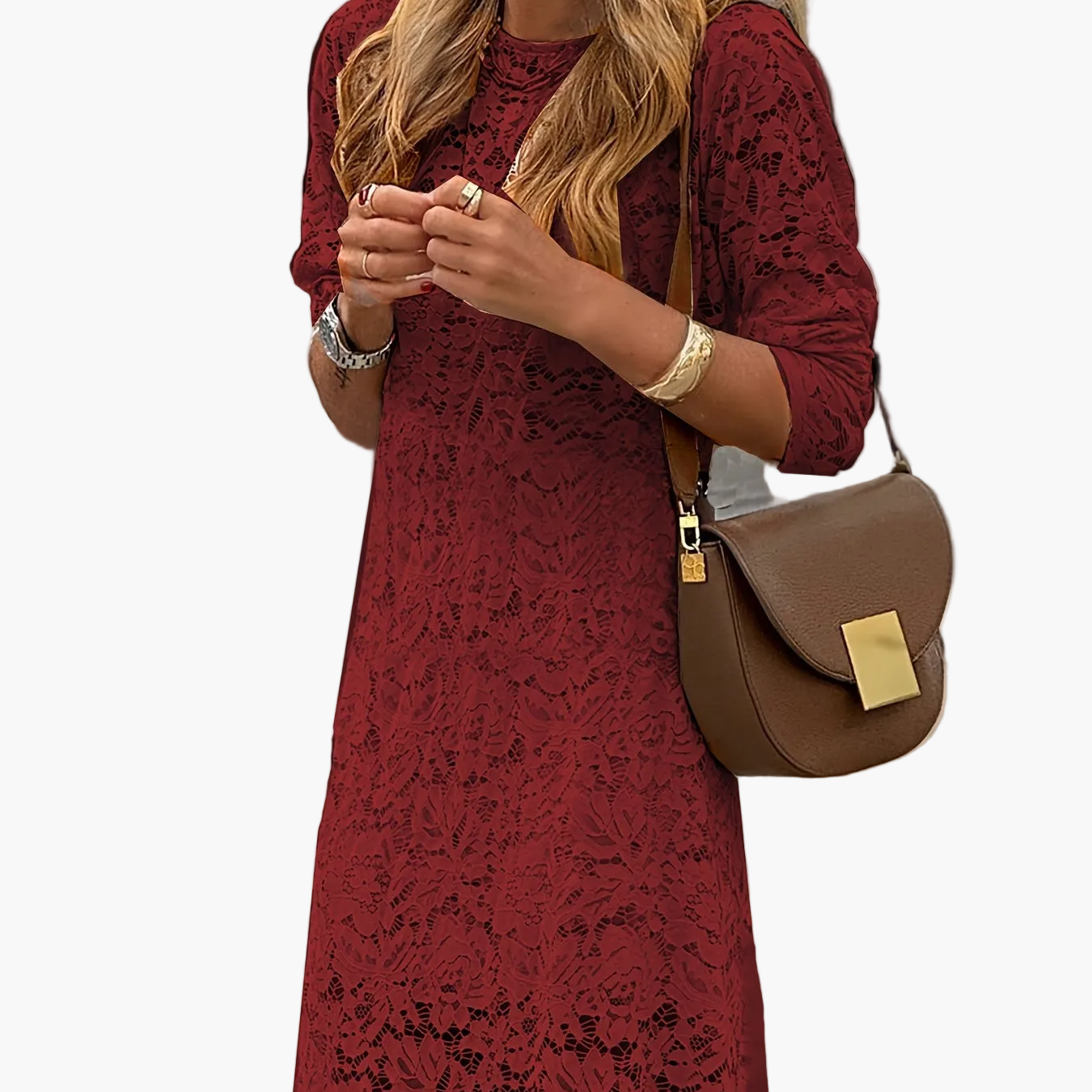 Robe Longue Femme Élégante Motif Floral Style Urbain