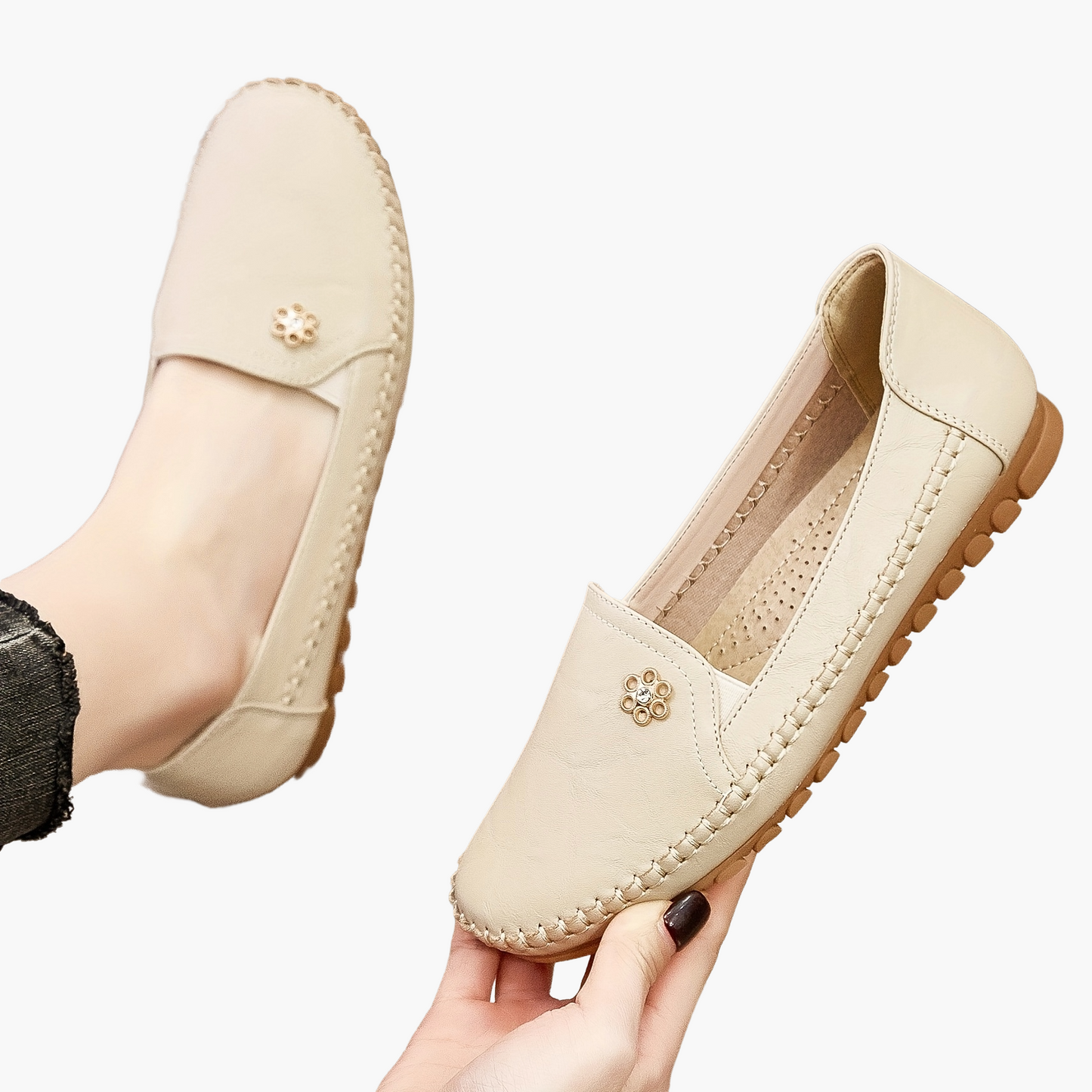 Mocassins décontractés pour femme style penny loafer confort quotidien
