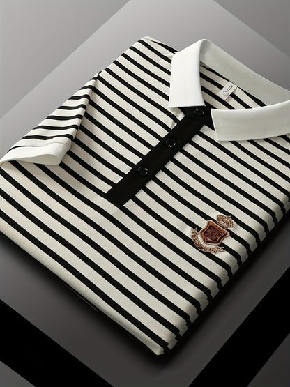 Polo homme élégant à rayures style chic et décontracté