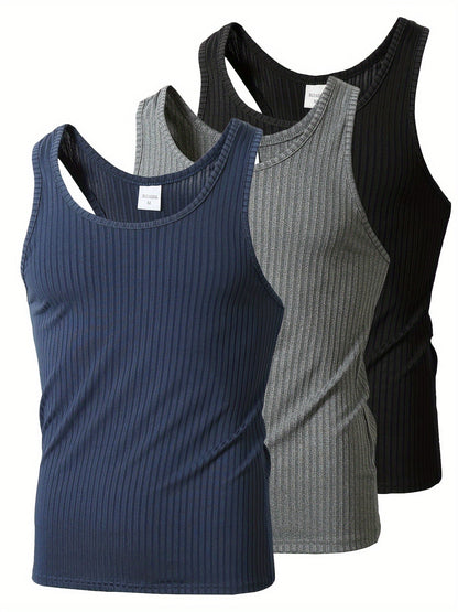 Herren Sport Tanktop vielseitiger Stil – 3er Pack – Komfort und Trend