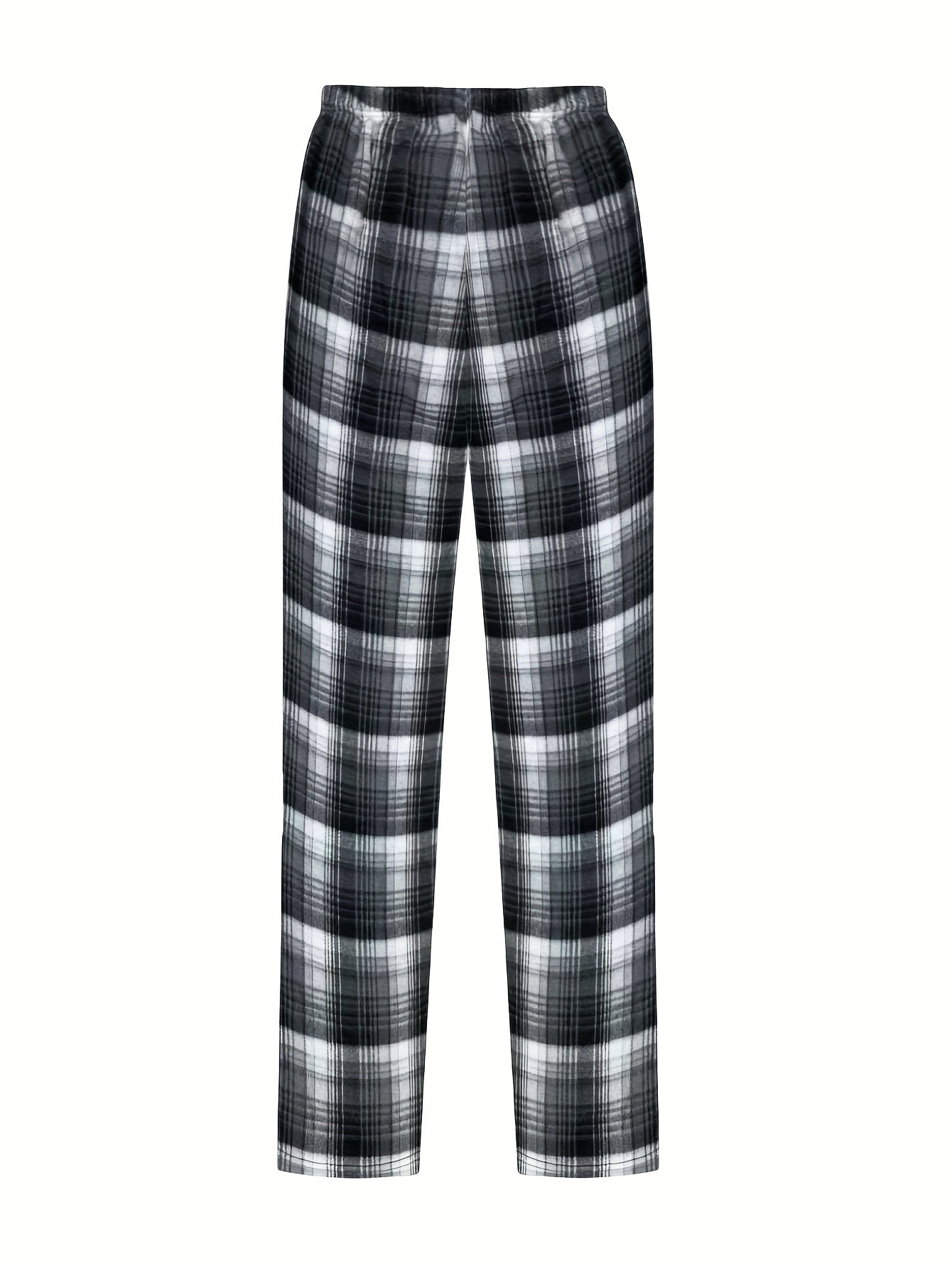 Pantalon de détente à carreaux doux pour homme avec cordon de serrage