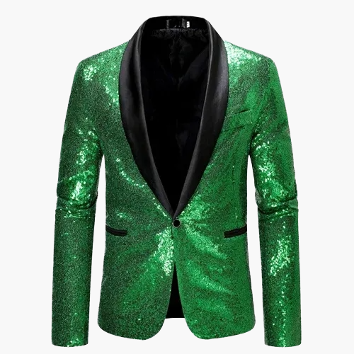 Giacca da sera uomo stile smoking, motivo geometrico brillante, ideale per feste ed eventi eleganti