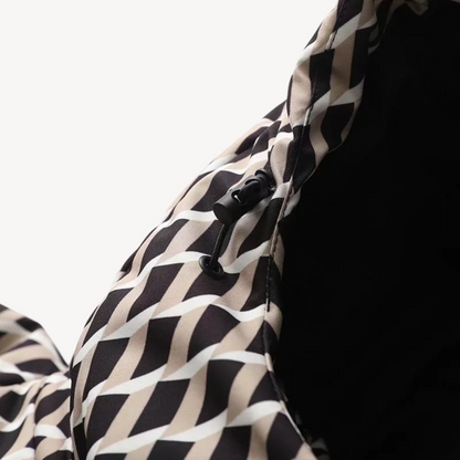 Chaqueta acolchada elegante para mujer con capucha y cinturón – Estilo moderno para el invierno