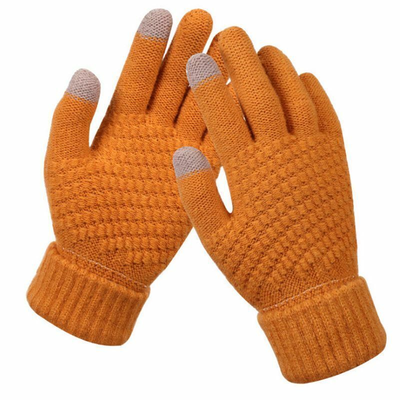 Gebreide winterhandschoenen met touchfunctie, compatibel met schermen, unisex