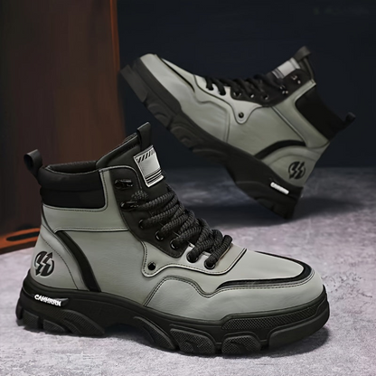 Bottes montantes pour homme, style décontracté, couleur unie