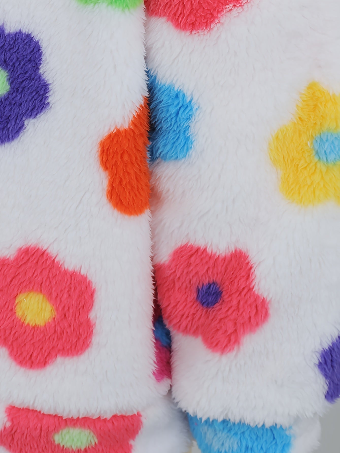 Veste à capuche douce motif fleurs colorées pour femme