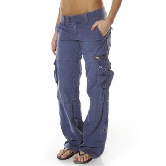 Tara – Pantalon cargo décontracté à poches multiples