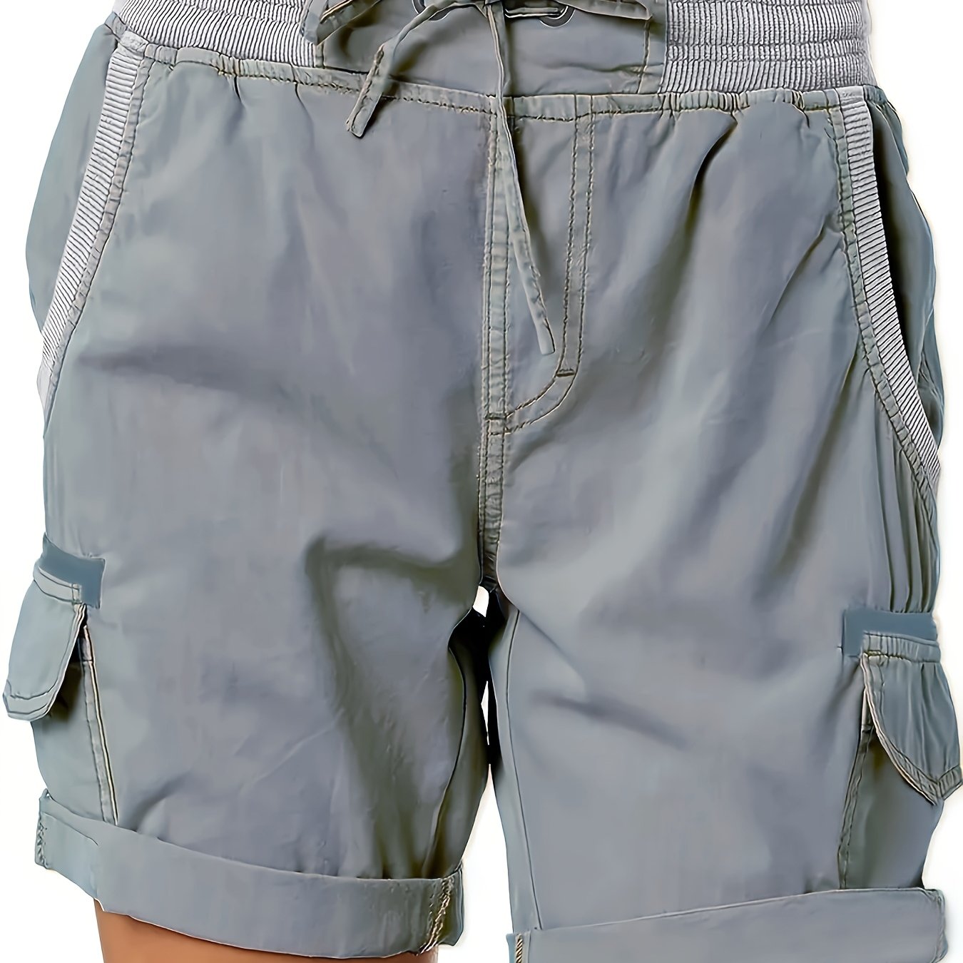 Shorts décontractés pour femme style cargo avec poches et cordon – Idéal pour l'été et les loisirs