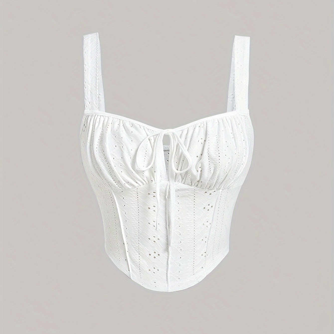 Dames bustier in corsetstijl met chique borduursel voor lente en zomer