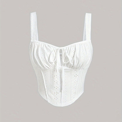 Dames bustier in corsetstijl met chique borduursel voor lente en zomer