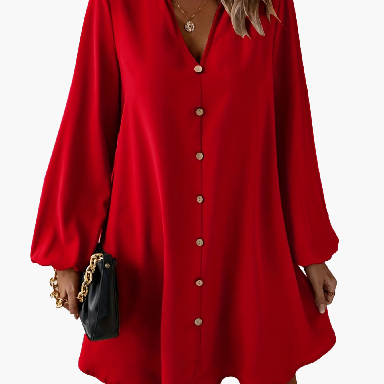 Abito camicia casual con bottoni da donna, stile chic e moderno, ideale per primavera ed estate