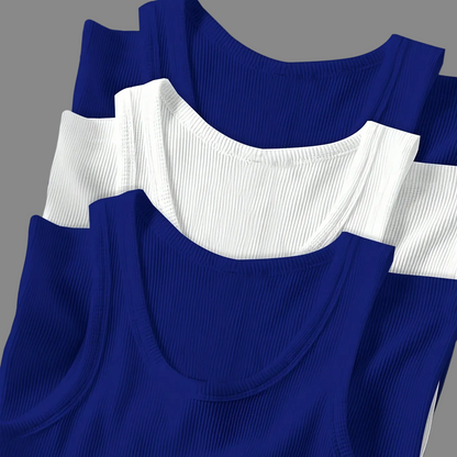 Débardeur côtelé homme style sport pour entraînement et superpositions quotidiennes