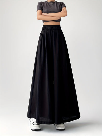 Wide-leg culotte-style pants for women, loose fit, casual trendy style