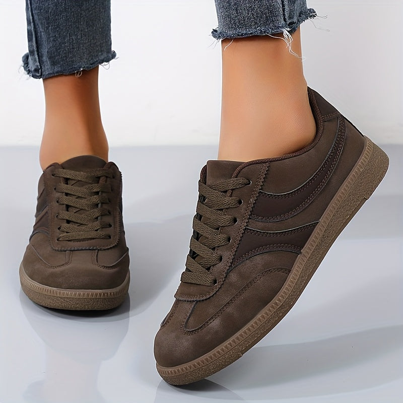Baskets décontractées vintage pour femme, style urbain polyvalent