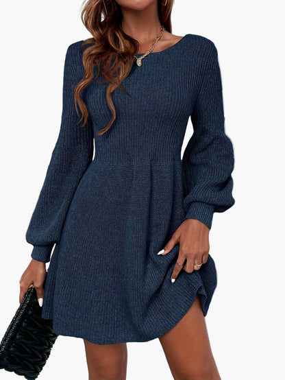 Vestido Suéter Casual para Mujer Estilo Elegante Manga Larga para Otoño y Primavera