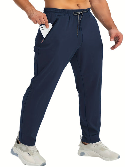 Pantalon de jogging homme avec poches zippées, style décontracté, lot de 3, idéal pour sport et détente
