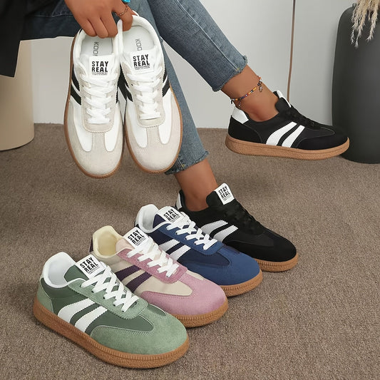 Baskets décontractées pour femme style rétro – Sneakers urbaines tendance