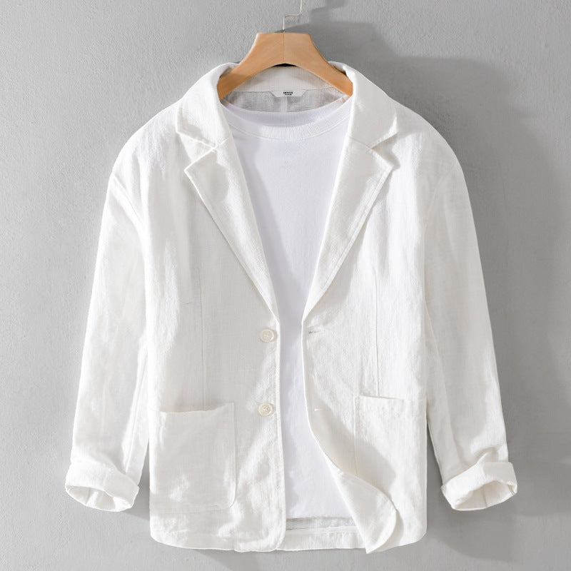 James – Chaqueta de Traje Casual de Manga Corta a Rayas