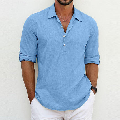 Robbie – Colorful Polo Collar Sweater for Men