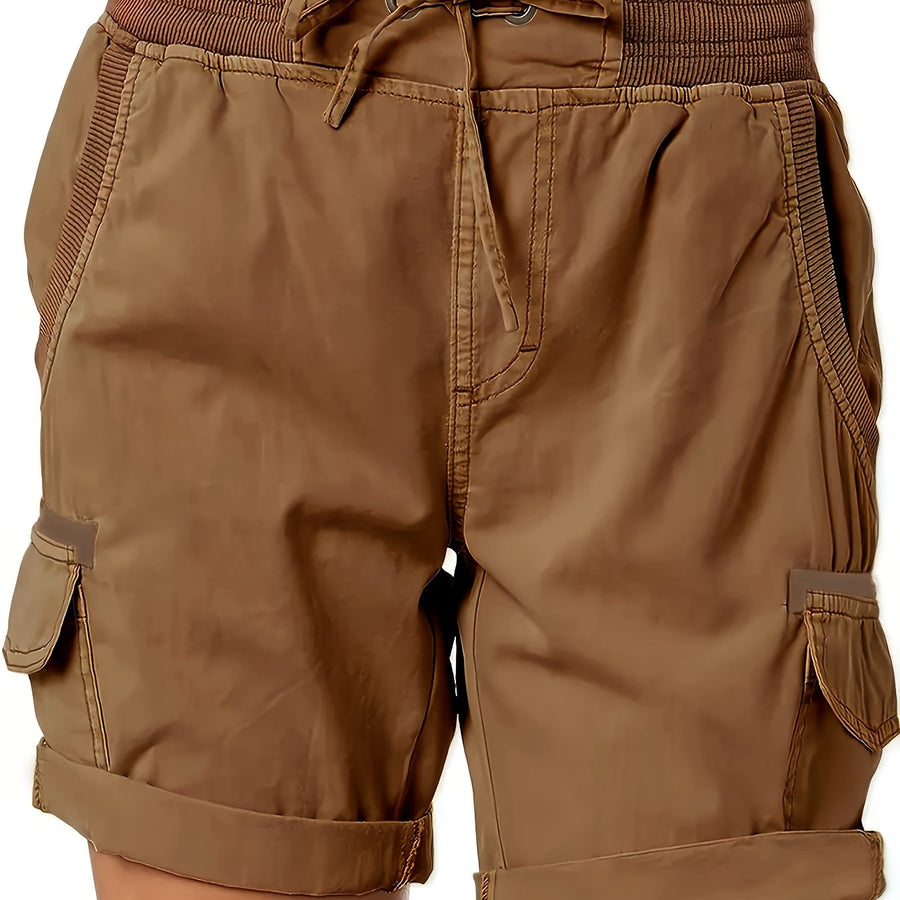 Afslappede cargoshorts til kvinder med lommer og snøre – Ideelle til sommer og fritid