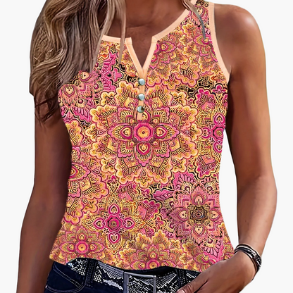 Top bohémien chic da donna, stile etnico, elegante e casual