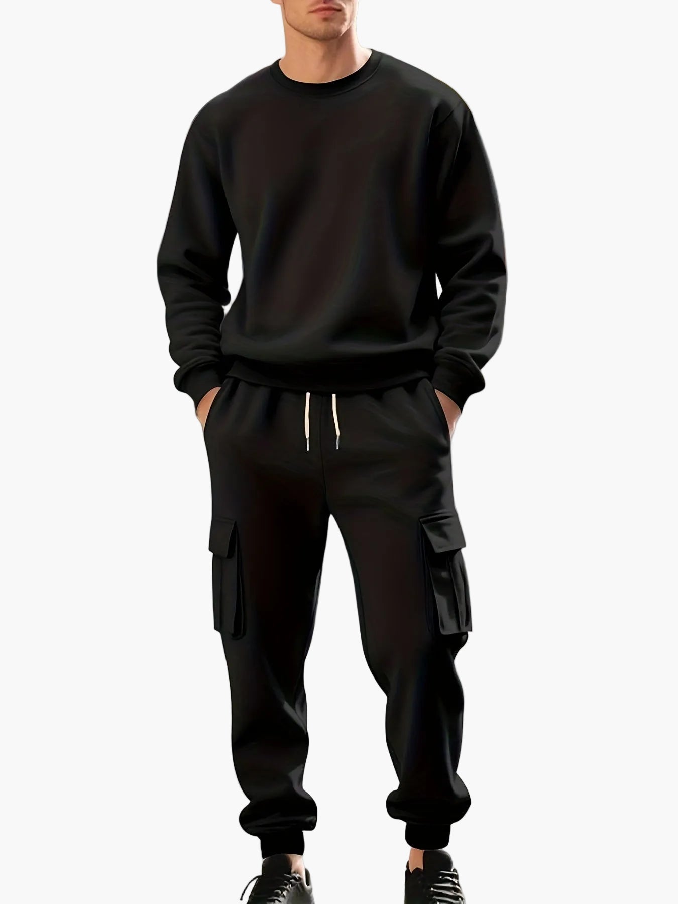 Ensemble de survêtement décontracté pour homme style cargo – Idéal sport et détente
